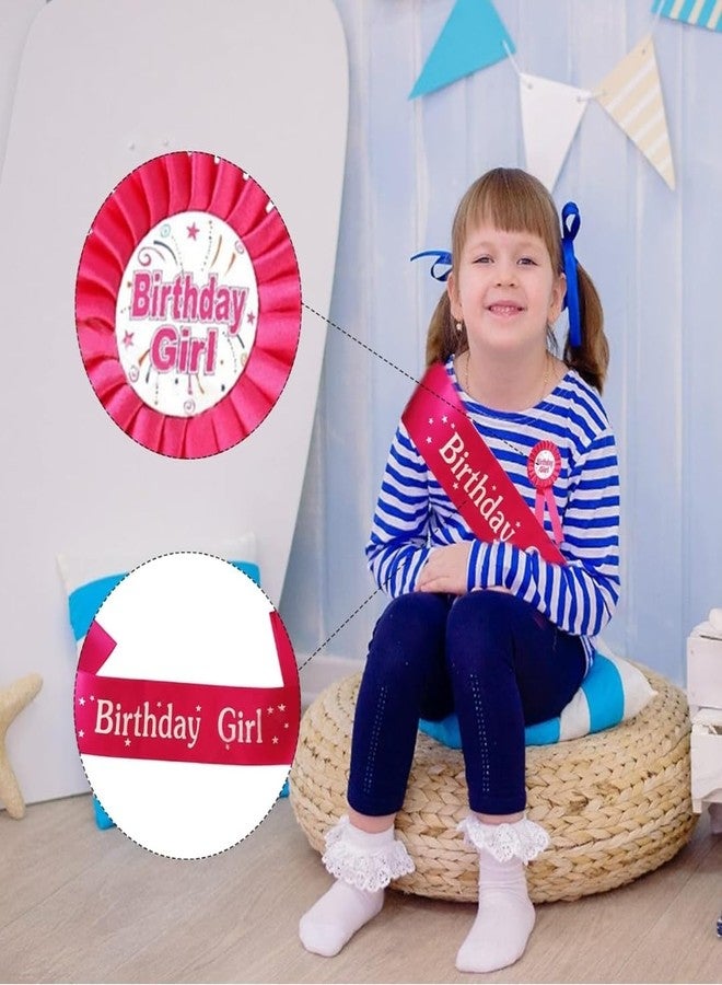 Fun Affairs Birthday Girl Sash with Badge for Girls Women Party Props, Hot Pink - Image 4